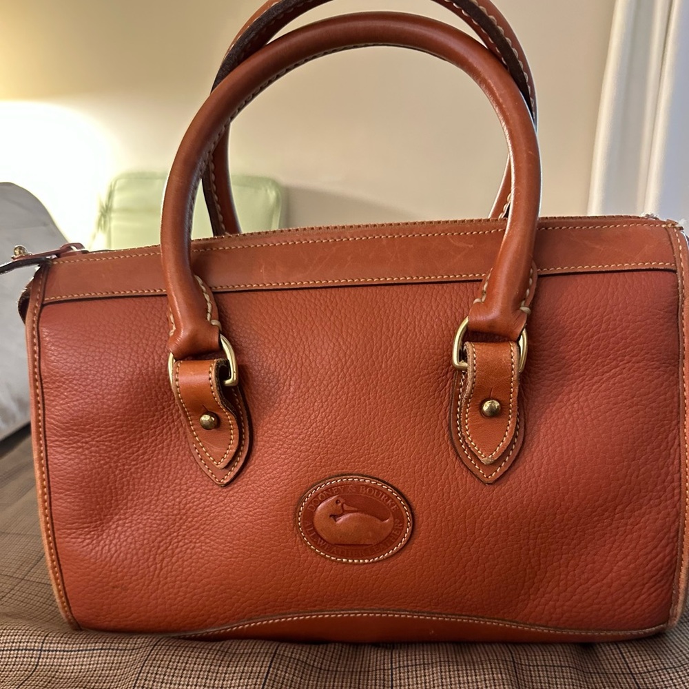Vintage Dooney & Bourke Pebble Brown Leather Handbag